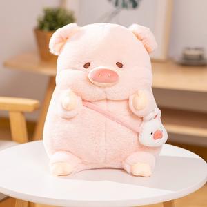 Großhandel Niedlicher Rosa Schweinchen-Plüschrucksack 2-in-1 Umwandelbares Stofftier & Kuschelkissen im Kawaii-Stil Kinderspielzeug - Product Image 5