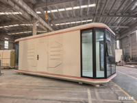 Capsule de camping, maison modulaire en conteneur, maison préfabriquée de luxe, maison en forme de pomme, 2 chambres, hôtel extérieur, villa
