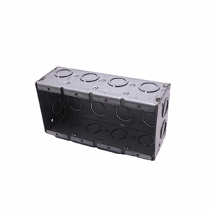 Boîtier <span class=keywords><strong>de</strong></span> jonction domestique Shanghai Linsky American LT693 4 modules en acier galvanisé avec traitement <span class=keywords><strong>de</strong></span> surface, profondeur 2-1/2 po pour muraille - Product Image 2