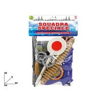 Ensemble de jouets de police Squadra Speciale 38x24x6 cm en plastique avec sonnette de police et accessoires pour enfants de 4 à 6 ans