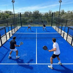 Pista <span class=keywords><strong>de</strong></span> Pádel <span class=keywords><strong>de</strong></span> Pared <span class=keywords><strong>de</strong></span> Vidrio con Diseño Personalizado, Superficie <span class=keywords><strong>de</strong></span> Césped Sintético para Uso en Interiores/Exteriores - Product Image 2