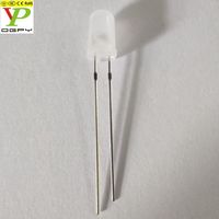 Diode LED scintillante ronde jaune de 5 mm de bonne qualité avec lentille diffuse laiteuse et longues pattes pour bougies, 1000 pièces par sac