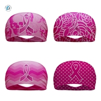 Pur personnalisé rose ruban arc bandeau logo personnalisé motif impression Fitness solide unisexe bandeau couleur rose accessoires bandeau