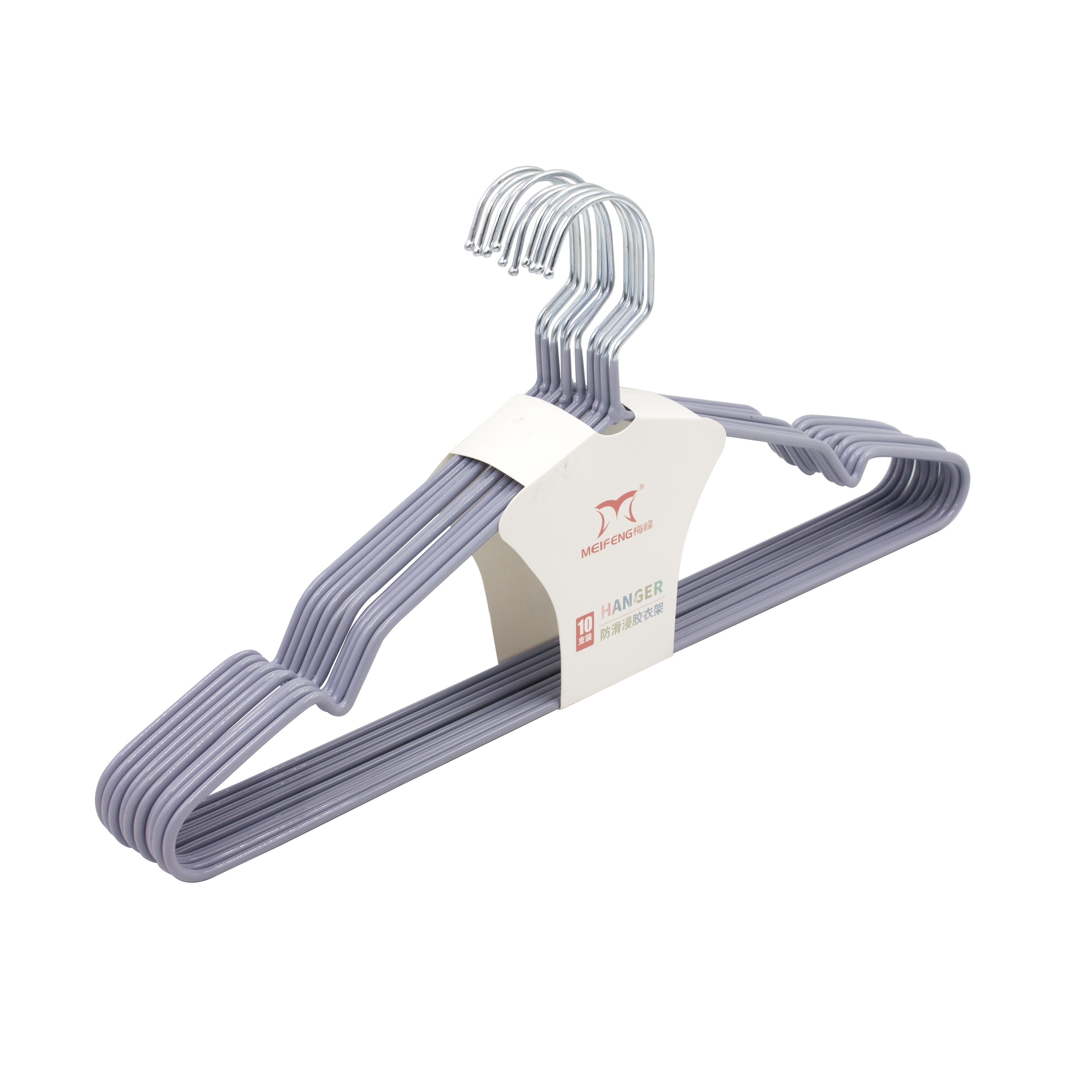 Недорогая цветная Нескользящая компактная металлическая вешалка для одежды с покрытием из ПВХ