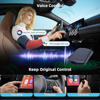Boîte multimédia AI pour voiture Android 14, compatible avec CarPlay et Android Auto sans fil, Netflix/YouTube, accessoires pour voiture OEM ODM
