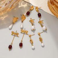 Boucles d'oreilles transfrontalières en acier inoxydable pour hommes et femmes, accessoires d'oreille haut de gamme, à la mode, polyvalentes, vente en gros, automne/hiver