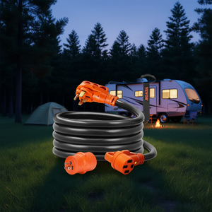 Câble d'alimentation RV 50 ampères STW, 15 pieds, prise femelle NEMA 14-50R, prise mâle 14-50P pour le camping - Product Image 2