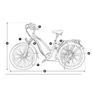 Bicicleta Eléctrica Urbana Bodywel A26 de Una Velocidad con Asistencia, Motores de 36V 250W en Rueda Delantera y Trasera, Cuadro de Aluminio, 62 Millas de Autonomía, 25 km/h - Product Image 5
