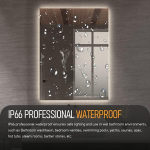 Nhà Máy bán hàng trực tiếp thông minh LED phòng tắm gương kỹ thuật số màn hình cảm ứng không thấm nước phòng tắm phòng tập thể dục thông minh ma thuật gương TV Android - Product Image 4
