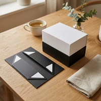 Boîte cadeau rigide pliable de luxe imprimée sur mesure, matériaux recyclés, doublure en éponge, fermeture magnétique pour parfums et cosmétiques