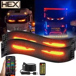 Pannello LED Flessibile <span class=keywords><strong>2</strong></span> in 1 per Camion con Occhi del Diavolo Dinamici, Controllo APP, Luci Programmabili Scorrevoli Fai-da-Te per Auto - Product Image 1