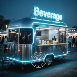 मोबाइल रसोई कॉफी बार पेय खाद्य ट्रक रियायत खानपान खाद्य ट्रक पूर्ण रसोई के साथ पूरे रसोई के साथ - Product Image 1