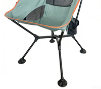 Chaise pliante à dossier haut, portable et empilable, pour l'extérieur