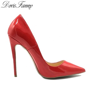 Women's Bridal Formal Shoes Red Patent Leather Upper Customizable Sole Pointed <b>Toe</b> Stiletto Super Fashion Trend Summer Shoes - Product Image 4