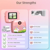 Cámara de Impresión Instantánea para Niños, Mini Cámara de Juguete con Impresión Térmica Portátil, Cámara de Video HD 1080P, Cámara para Selfies, Regalo para Niños