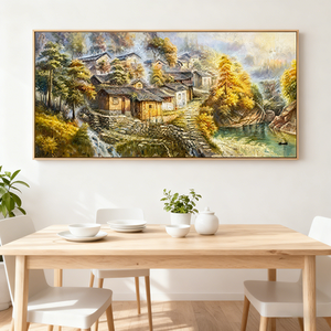 Décoration Murale Moderne pour Chambre à Coucher : Toile Peinte à la Main avec Impression UV Écologique, Paysage Rural Réaliste, Style <span class=keywords><strong>Marocain</strong></span> - Product Image 1