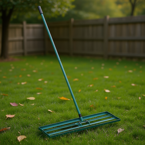 Râteau de jardin robuste en acier de 78 pouces, niveleur de pelouse de 48 pouces de large, outil pour jardin, golf et ferme - Product Image 2