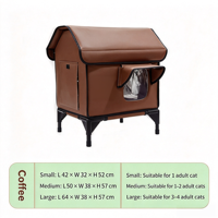 Maison pour animaux de compagnie d'hiver durable, imperméable, coupe-vent, pour l'extérieur, avec fermeture automatique, design réglable, séchage rapide et chaleur