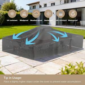 Funda para Muebles de Exterior ZJ-JJZ003, 128x82x23 Pulgadas, Tela Oxford 600D, Protección UV, Impermeable, Transpirable, Gris, Beige, Blanco, Negro - Product Image 2