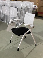 Chaise de conférence en tissu empilable et pliable avec tablette d'écriture, chaise de salle de classe avec tablette d'écriture