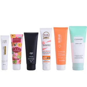 Custom Printing Plastic Hand Cream Tubes Packaging 50ml 100ml 150ml 200ml Shampoo Lotion Cosmetic Squeeze Tube With Flip Cover