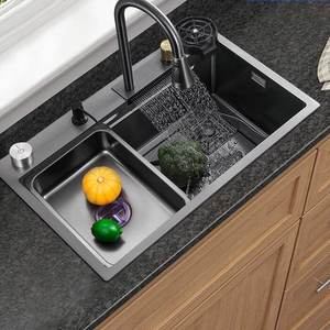 Fregadero de Cocina de Montaje Superior Resistente a la Oxidación con Diseño de Fácil Limpieza, Duradero para Uso Doméstico Moderno - Product Image 1