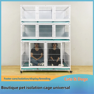 กรงแยกสัตว์เลี้ยงอเนกประสงค์หลายชั้น สำหรับแมวและสุนัข ใช้สำหรับเพาะพันธุ์ โรงพยาบาลสัตว์ เหมาะสำหรับร้านขายสัตว์เลี้ยงและสถานที่ท่องเที่ยว - Product Image 2