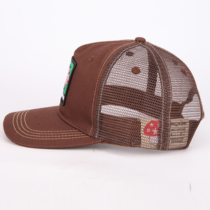 Tùy Chỉnh Riêng Của Bạn Logo Mens Lưới Gorras Thêu Vá Logo 5 Bảng Điều Chỉnh Da Lộn Mũ Bóng Chày Trucker Hat Tùy Chỉnh Thêu - Product Image 6