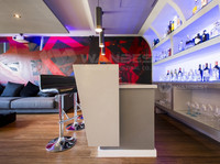 Comptoir de bar en bois, style amusant, pour snacks, cuisine à domicile, design moderne, professionnel, personnalisé