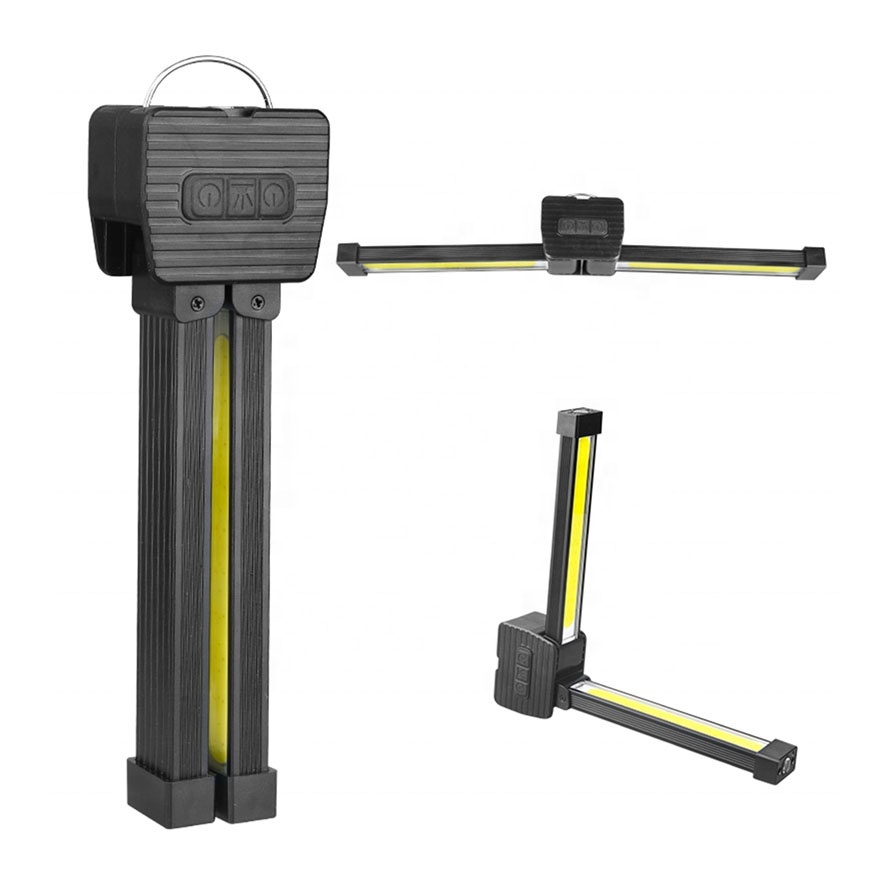 Rechargeable Magnetic 7th Gear Dimming COB Work Light With Hanging Hook 180 Degree Folding Gym Lamp for Posing