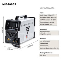 Machine à souder compacte MIG simple/double impulsion MMA Lift TIG de marque allemande Resruit, inverseur IGBT pour Stahl Werk MIG200DP