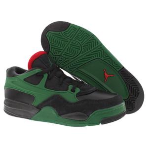 Chaussures Jordan 4 Rm Ps pour garçons, noir, rouge varsity, vert Gorge, style basketball - Product Image 4