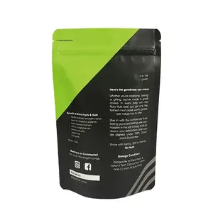 Sachets d'emballage personnalisé de 1kg 2kg 5kg sachets de poudre protéinée à fermeture éclair sachet de thé refermable sachets de café mat debout pour aliments pour animaux