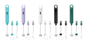 Electric Milk Frother USB Charging <b>Battery</b> Powered Automatic Handheld Milk Frother 3 in 1 Stainless Steel for Household Kitchen - Product Image 2