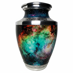 Urnes de crémation modernes en laiton magnifiquement conçues pour adultes Urnes funéraires funéraires faites à la main pour les cendres humaines - Product Image 1