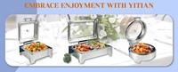 Service de traiteur grande taille en acier inoxydable Buffet chauffe-plats pour hôtel, fête, mariage
