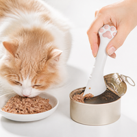 Ouvre-boîte pour aliments pour chats, couvercle anti-fuite en silicone, moderne et classique, 2-en-1, avec joint de sécurité en forme de patte de chat pour une conservation hermétique et une fraîcheur longue durée