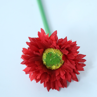 Penjualan pabrik bunga aster buatan beraneka warna, bentuk daun cabang tunggal untuk dekorasi rumah Hari Valentine