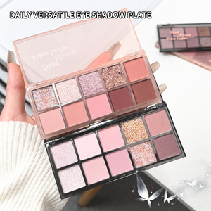 Palette Ombretti 10 Colori Opachi e Glitterati, Alta Pigmentazione, Lunga Durata, Impermeabili e Anti-Sbavatura per il Trucco Quotidiano - Product Image 4