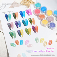 Poudre d'aurore nacrée sirène Bojun TG Series, pigment miroir chromé licorne pour la décoration d'ongles de luxe