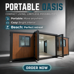 Casa Container Espandibile a Doppia Ala in Acciaio da 20ft/40ft, Facile da Montare, Lussuosa e Moderna, Prefabbricata per Ufficio, Hotel o Camera da Letto - Product Image 1