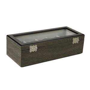 Caja de Madera Gris de Lujo Rectangular Ecológica Hecha a Mano de Alta Calidad para Almacenamiento de 5 Relojes, Organizador de Relojes, Exhibidor para Coleccionistas - Product Image 4