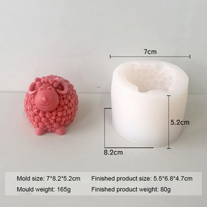 Riser precoce fai da te 3D stereoscopico candela di pecora stampo in Silicone carino piccola pecora ornamento stampo Desktop ornamento cristallo stampo epossidico - Product Image 6