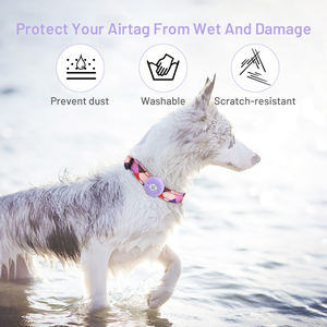 QQPETS Umwelt freundliches TPU Wasserdichtes Urethan-Hunde halsband Bunter Druck Breakaway Made Durable Nylon GPS-Hunde halsband - Product Image 6