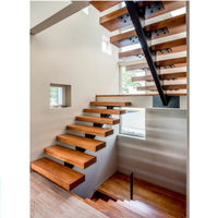 DAIYA — escalier en chêne l noir avec design de balustrade en verre, nouveau,