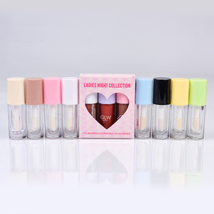 Christmas and Halloween packaging box with clear pvc window lip gloss set boxes packaging lip gloss packaging boxes set 3