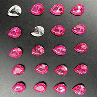 Promo Panas 500pcs Kristal Akrilik Ramah Lingkungan 13x18mm Bentuk Tetes, Rhinestone Flatback Tempel Lem untuk Pakaian, Aplikasi Pernikahan, Permata