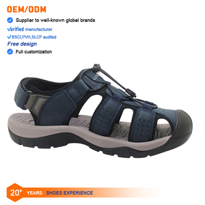 <span class=keywords><strong>Sandales</strong></span> <span class=keywords><strong>de</strong></span> <span class=keywords><strong>randonnée</strong></span> et <span class=keywords><strong>de</strong></span> marche pour hommes en <span class=keywords><strong>cuir</strong></span> véritable respirant, taille extra, pour l'été - Product Image 1