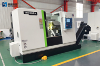 Torno de cama inclinada CNC automático de husillo único iHT625, máquina de torneado de tipo Horizontal, corte Industrial