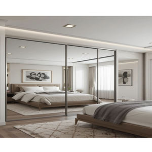 <span class=keywords><strong>Armadio</strong></span> Guardaroba Jerome Su Misura di Design Moderno per Camera da Letto a 3 <span class=keywords><strong>Ante</strong></span> <span class=keywords><strong>Scorrevoli</strong></span> Bianche <span class=keywords><strong>con</strong></span> <span class=keywords><strong>Specchio</strong></span> - Product Image 3